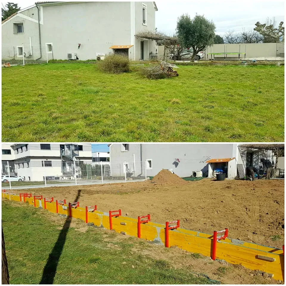 Réalisation des travaux extérieure à Montéléger