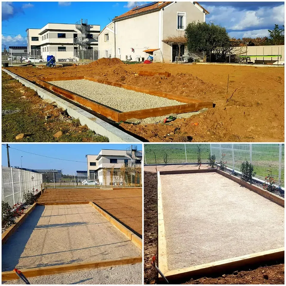 Rénovation des terrains extérieure à Montéléger